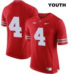 Youth NCAA Ohio State Buckeyes Chris Chugunov #4 College Stitched No Name Authentic Nike Red Football Jersey ZC20Z31ES